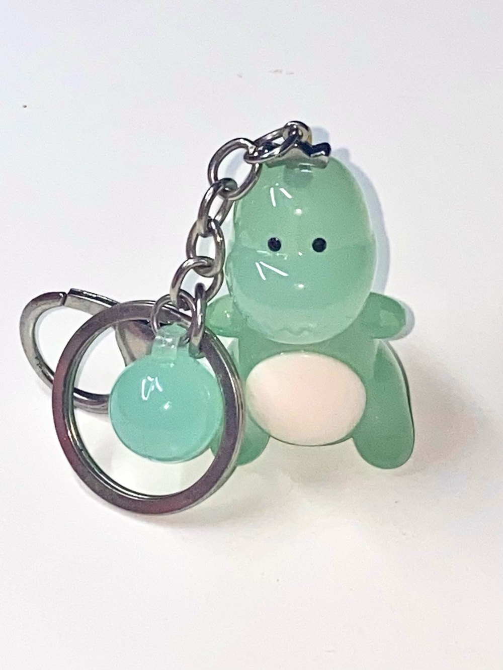 Cute Green Dinosaur Keychain Kawaii Mini Dino Bag Charm Backpack Charm